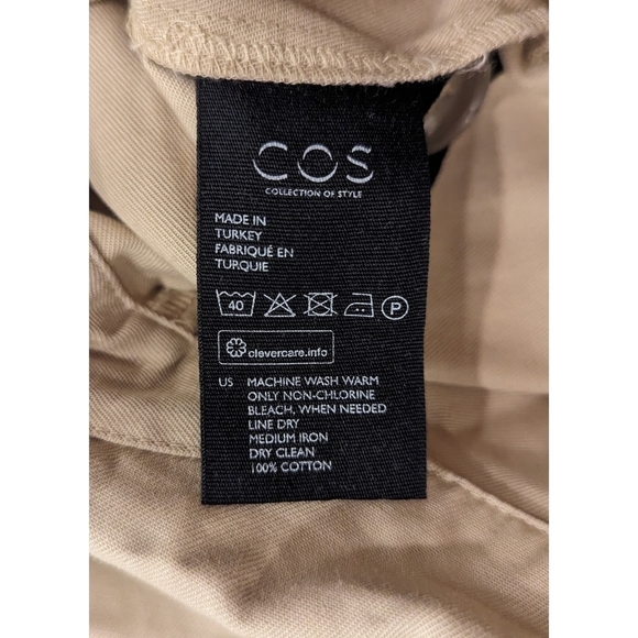 COS Belted Button Up Camel Utility Jumpsuit Size 2 - Picture 7 of 9